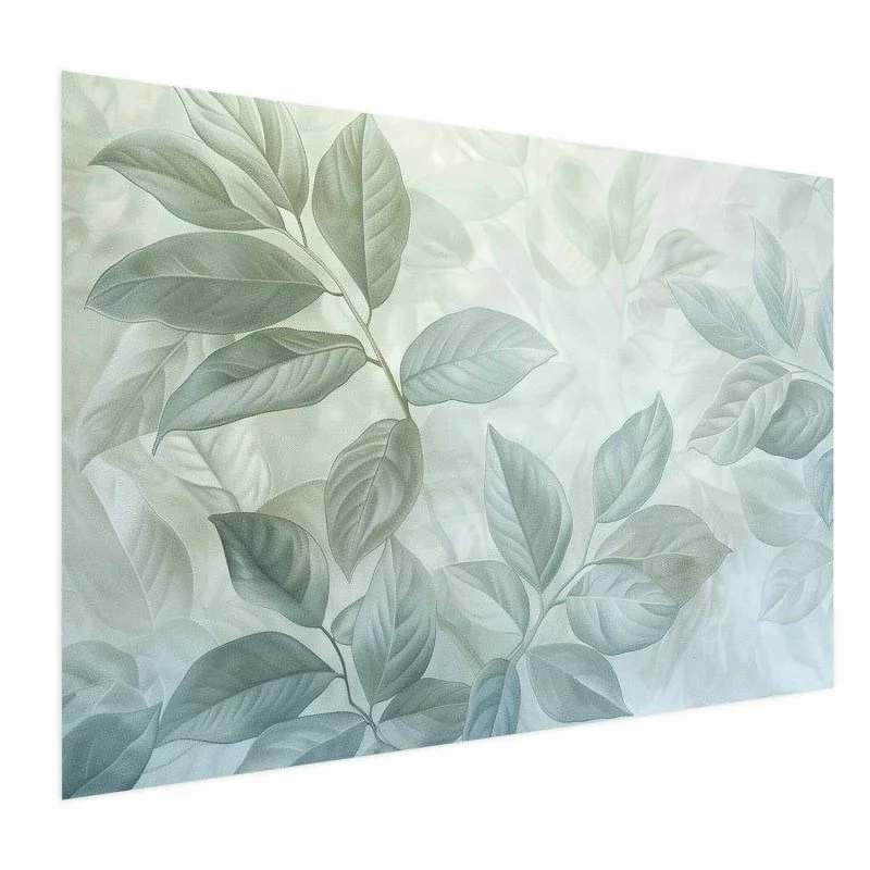 Plakat - Miętowe liście; duży botaniczny motyw - obrazek 1