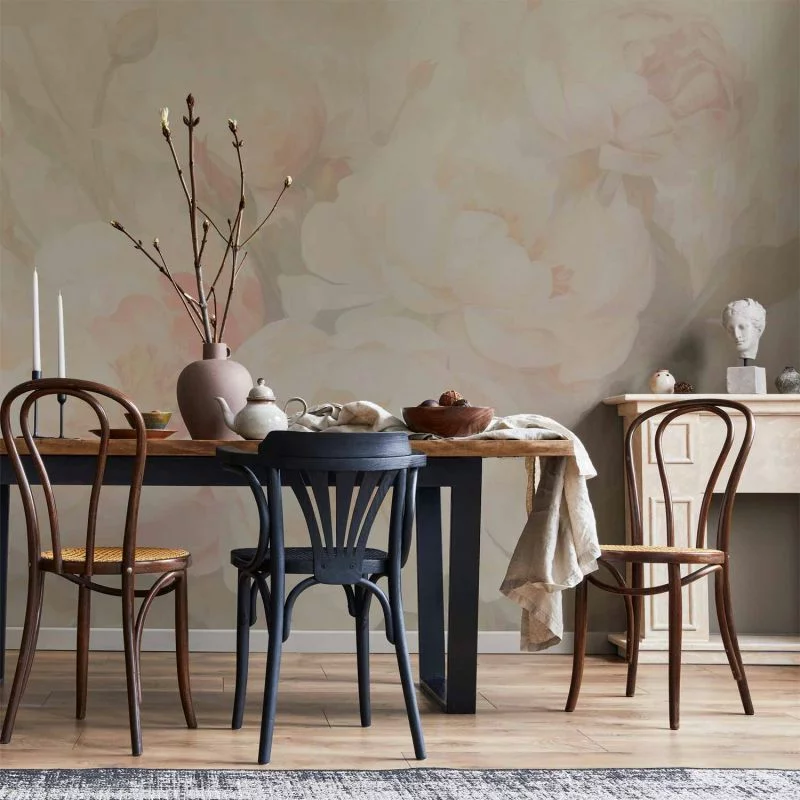 Fototapeta - Piwonie we mgle - obrazek 1