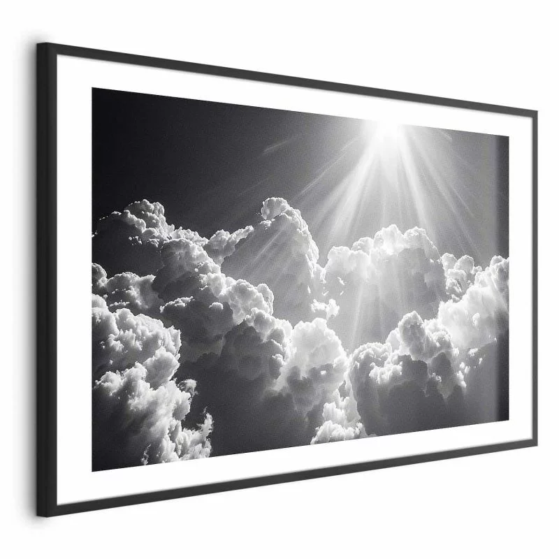 Plakat - Nadzieja w chmurach: Inspirujące promienie słońca – przebudź emocje - obrazek 1