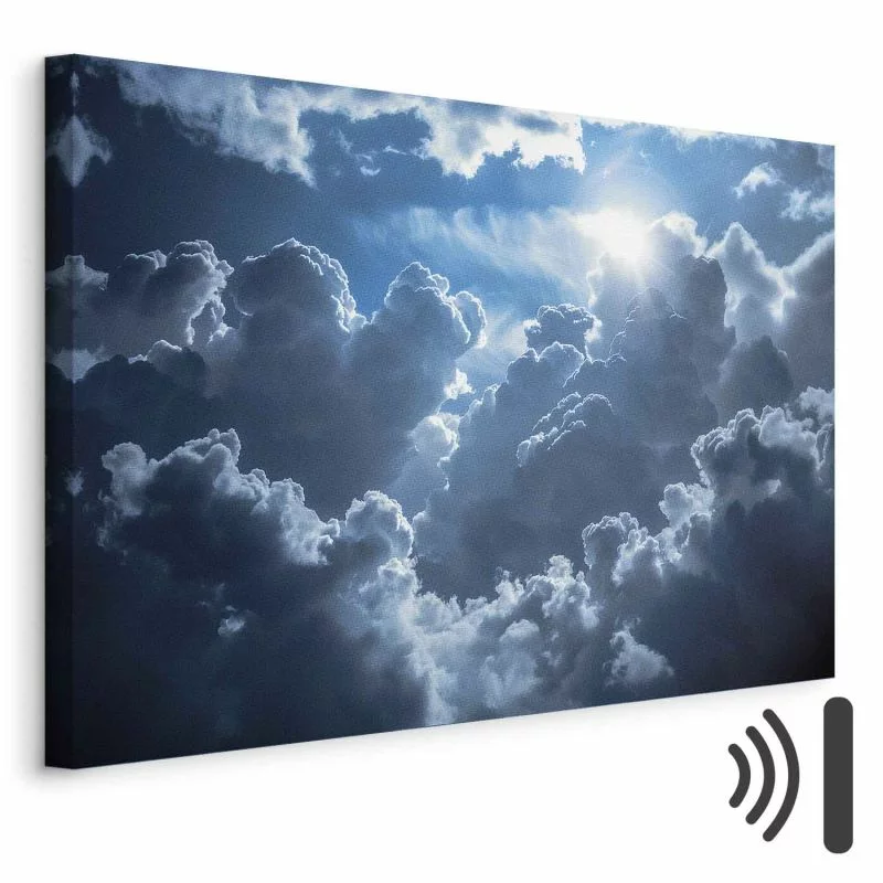 Obraz - Ożywiona sceneria: Słońce walczące z chmurami - obrazek 1