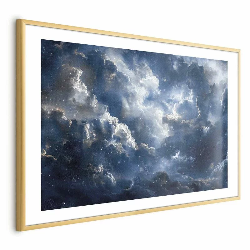 Plakat - Astronomiczne cuda: Chmury i gwiazdy w harmonijnym połączeniu - obrazek 1