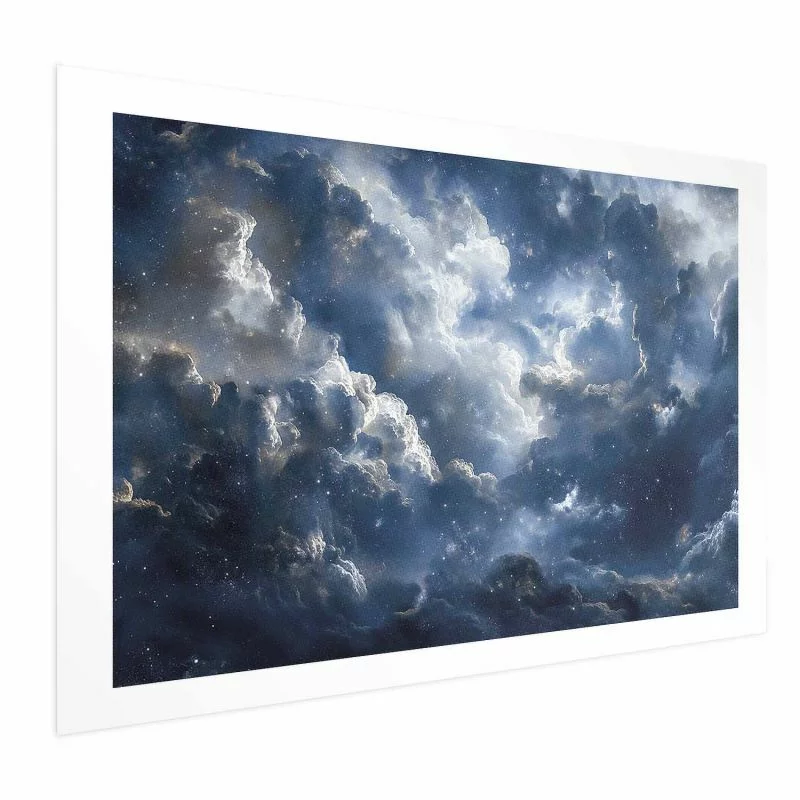 Plakat - Astronomiczne cuda: Chmury i gwiazdy w harmonijnym połączeniu - obrazek 1