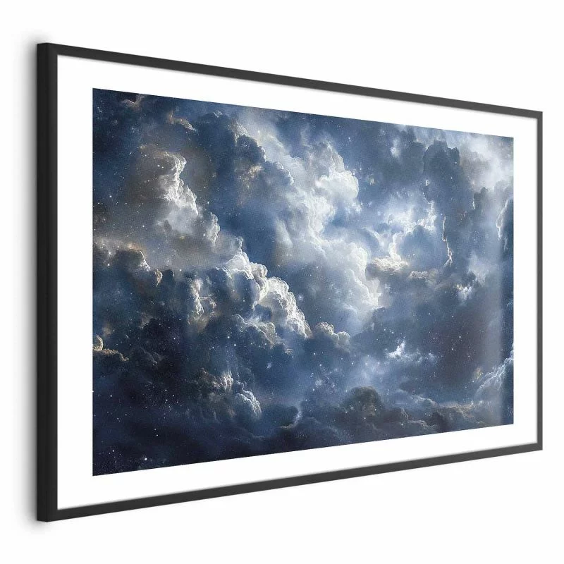 Plakat - Astronomiczne cuda: Chmury i gwiazdy w harmonijnym połączeniu - obrazek 1