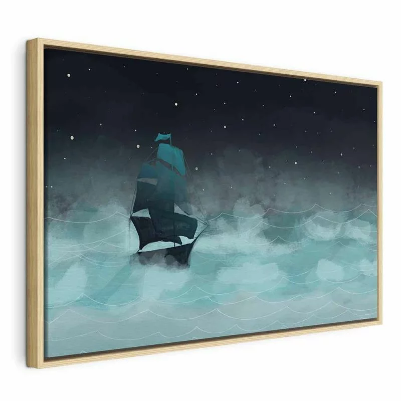 Obraz - Nocne fale (1-częściowy) szeroki - drugi wariant - obrazek 1