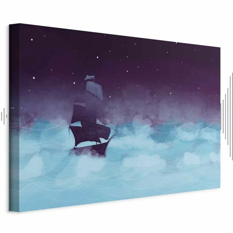 Obraz - Nocne fale (1-częściowy) szeroki - trzeci wariant - obrazek 1