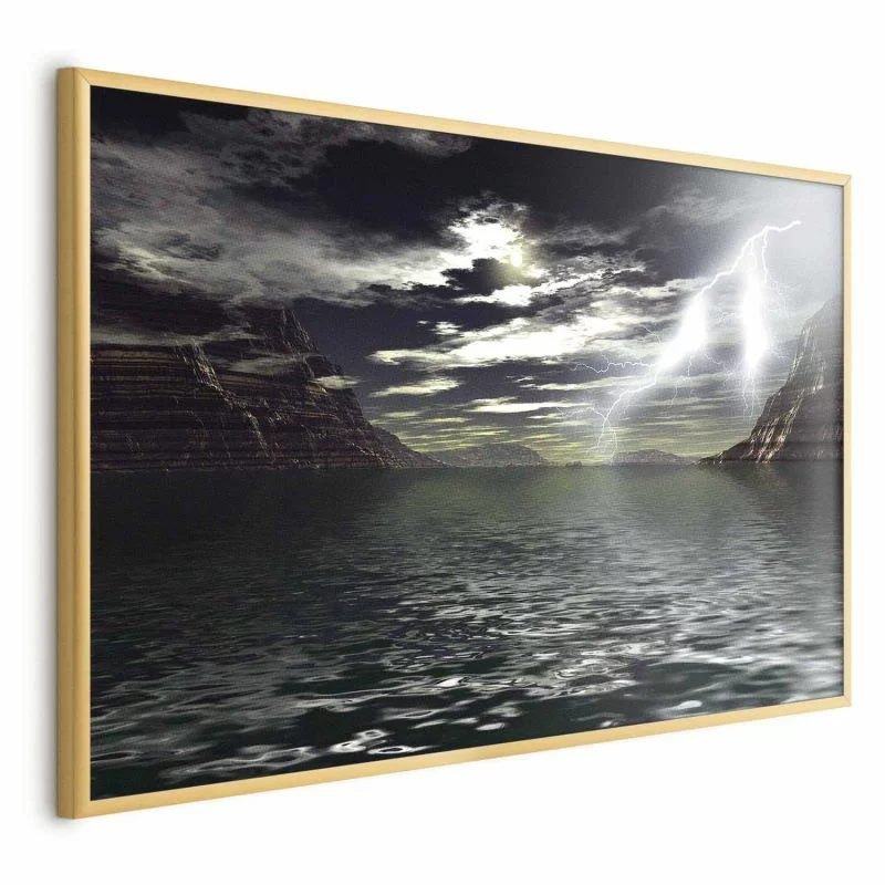 Plakat - Burza nad jeziorem - obrazek 1