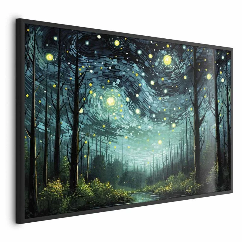Plakat - Gwieździsta noc - współczesna wersja nocnego nieba Van Gogha - obrazek 1