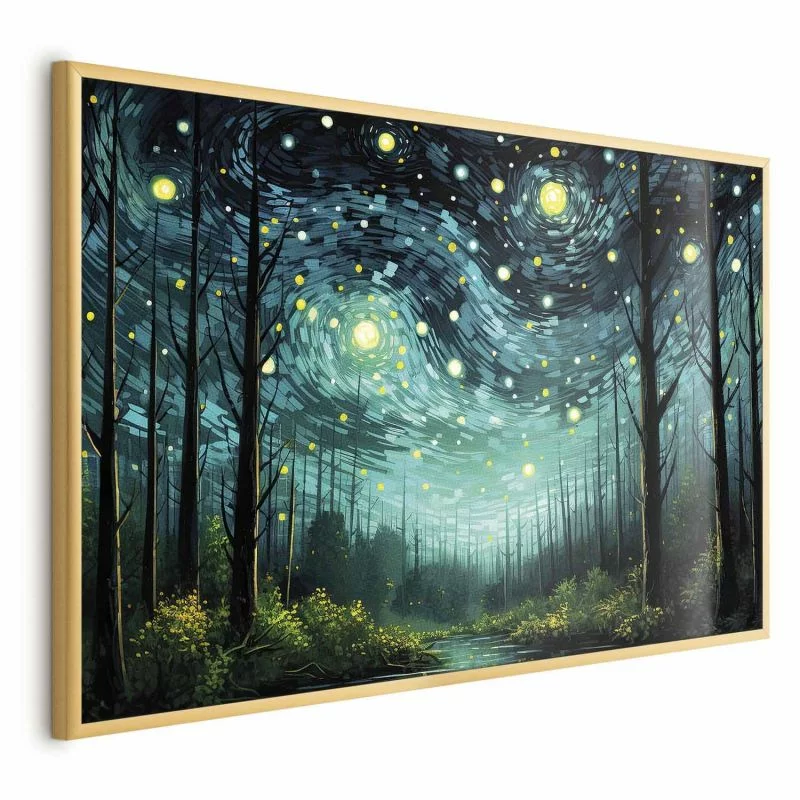 Plakat - Gwieździsta noc - współczesna wersja nocnego nieba Van Gogha - obrazek 1