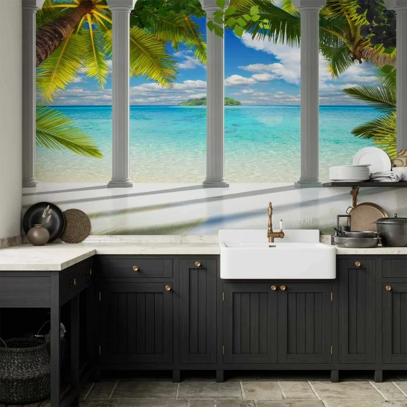 Fototapeta wodoodporna - Morze za kolumnami - obrazek 1