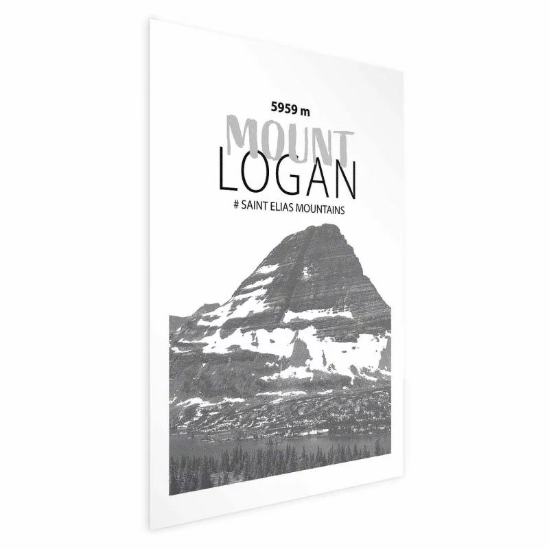 Plakat - Majestatyczny szczyt górski Mount Logan korona gór pejzaż górski - obrazek 1