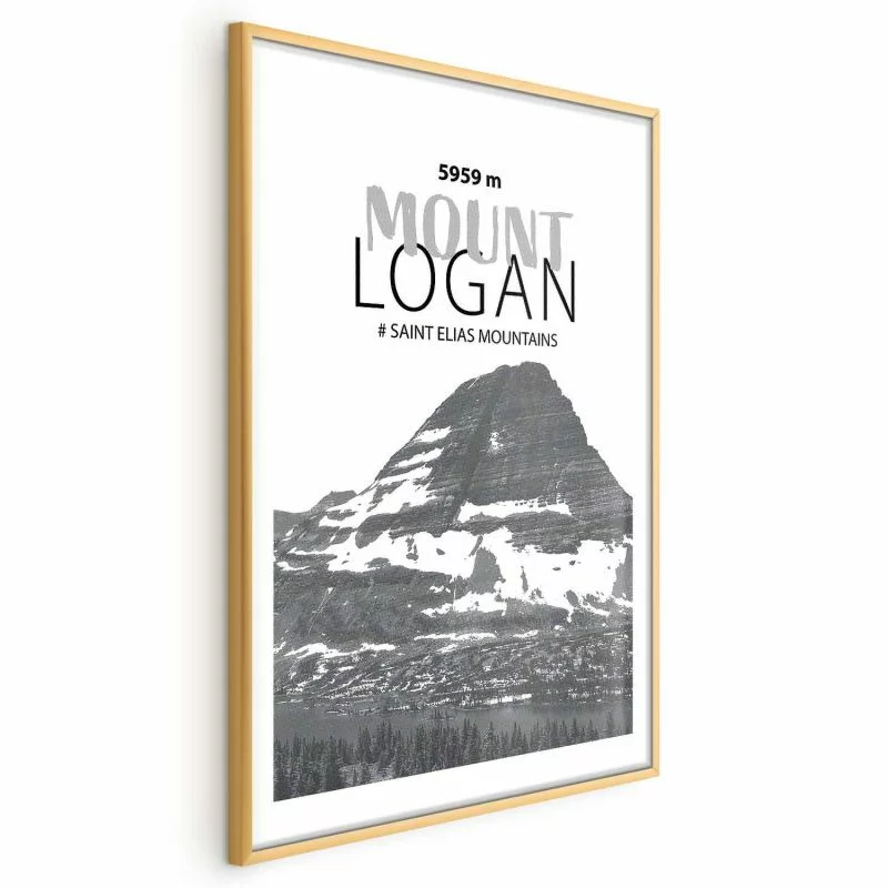 Plakat - Majestatyczny szczyt górski Mount Logan korona gór pejzaż górski - obrazek 1