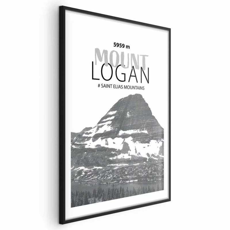 Plakat - Majestatyczny szczyt górski Mount Logan korona gór pejzaż górski - obrazek 1