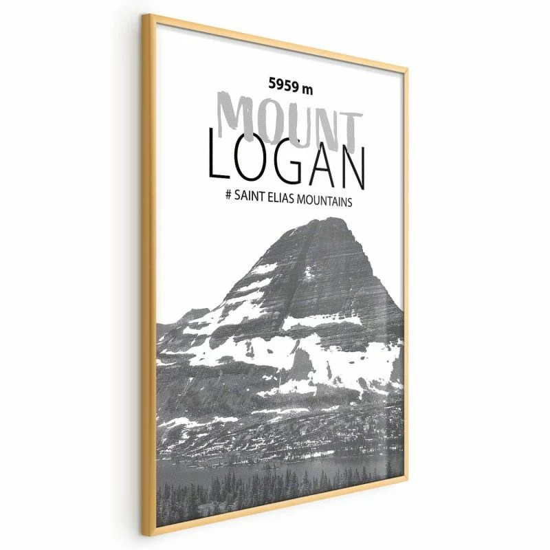 Plakat - Majestatyczny szczyt górski Mount Logan korona gór pejzaż górski - obrazek 1