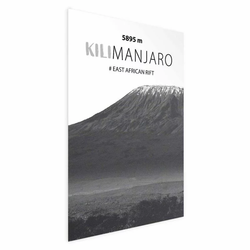 Plakat - Majestatyczny szczyt górski Kilimanjaro korona gór pejzaż górski - obrazek 1