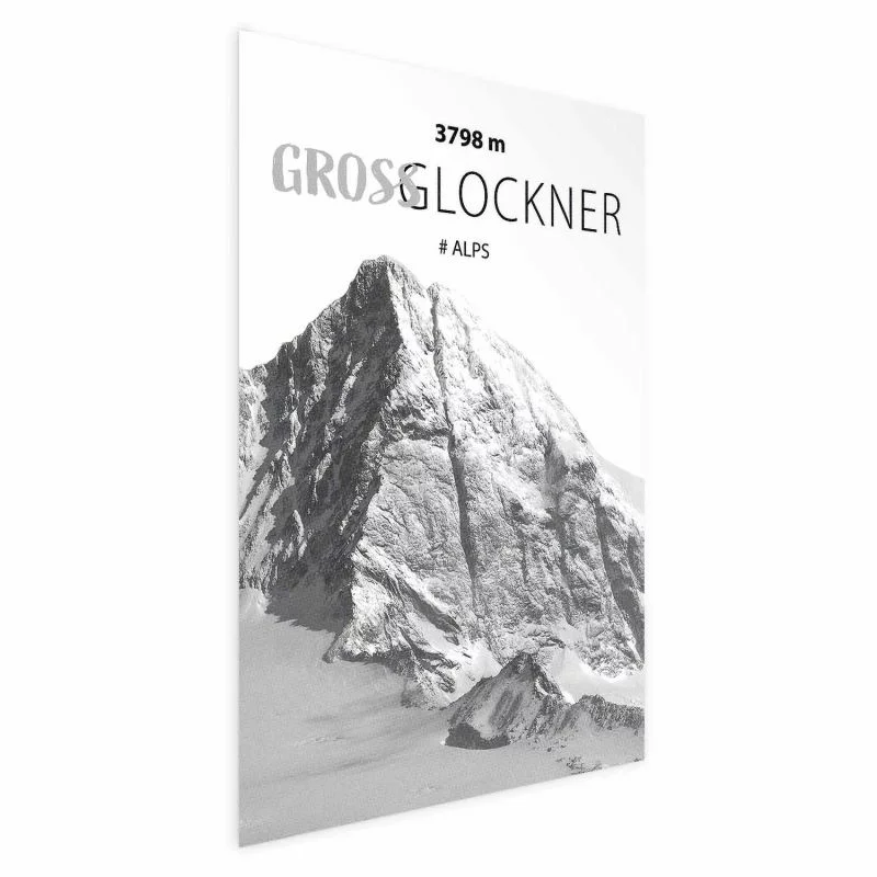 Plakat - Majestatyczny szczyt górski Glosslockner korona gór pejzaż górski - obrazek 1