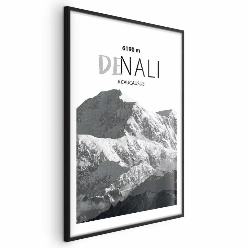 Plakat - Majestatyczny szczyt górski Denali korona gór pejzaż górski - obrazek 1