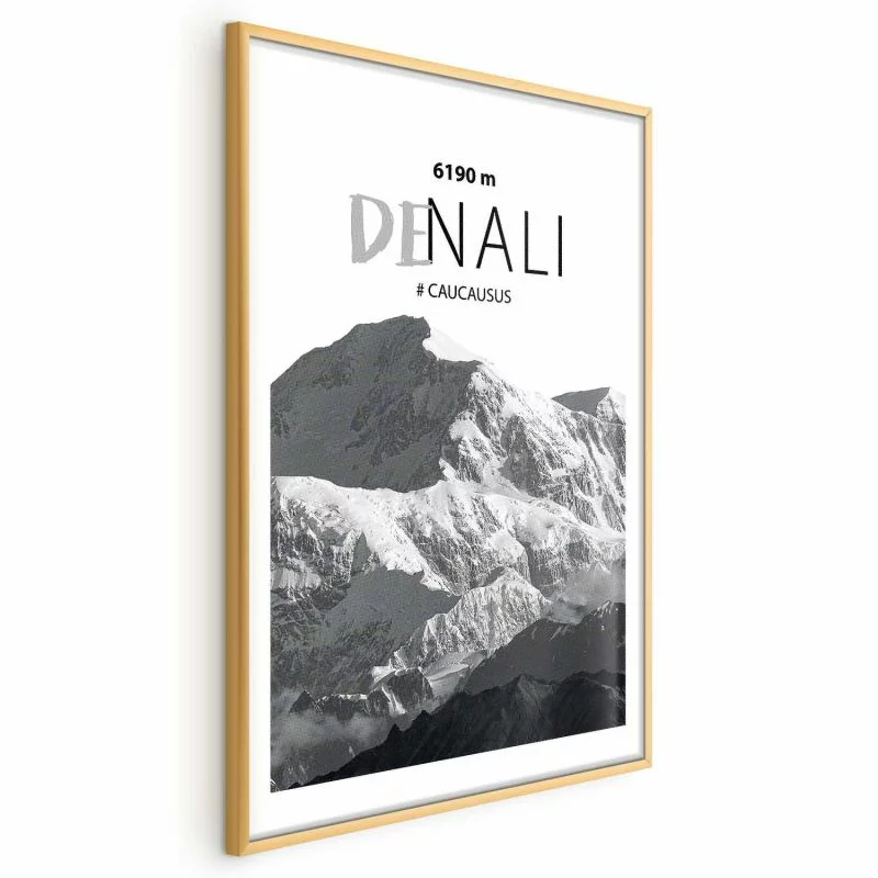 Plakat - Majestatyczny szczyt górski Denali korona gór pejzaż górski - obrazek 1