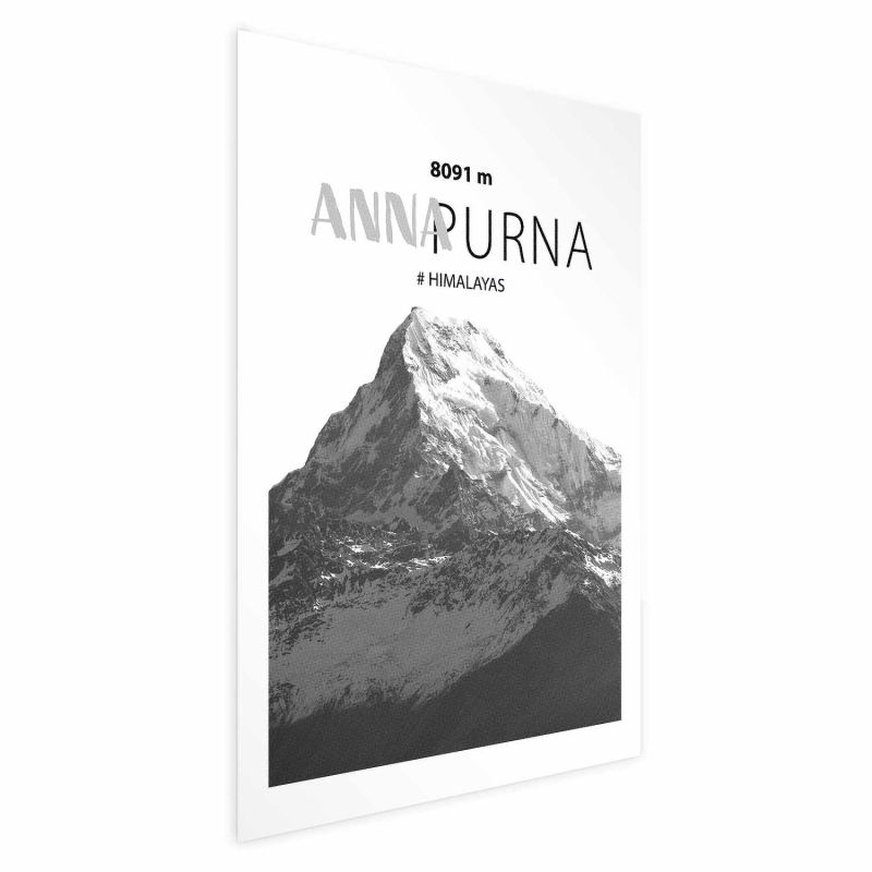 Plakat - Majestatyczny szczyt g&oacute;rski Annapurna korona g&oacute;r pejzaż g&oacute;rski
