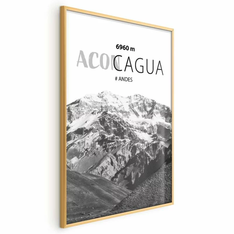 Plakat - Majestatyczny szczyt górski Aconcagua korona gór pejzaż górski - obrazek 1