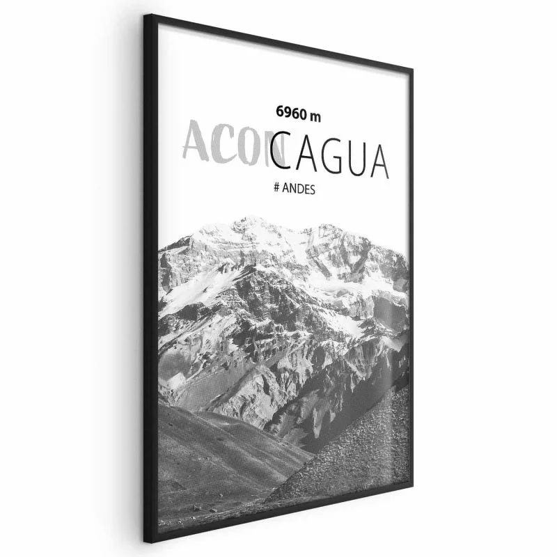 Plakat - Majestatyczny szczyt górski Aconcagua korona gór pejzaż górski - obrazek 1