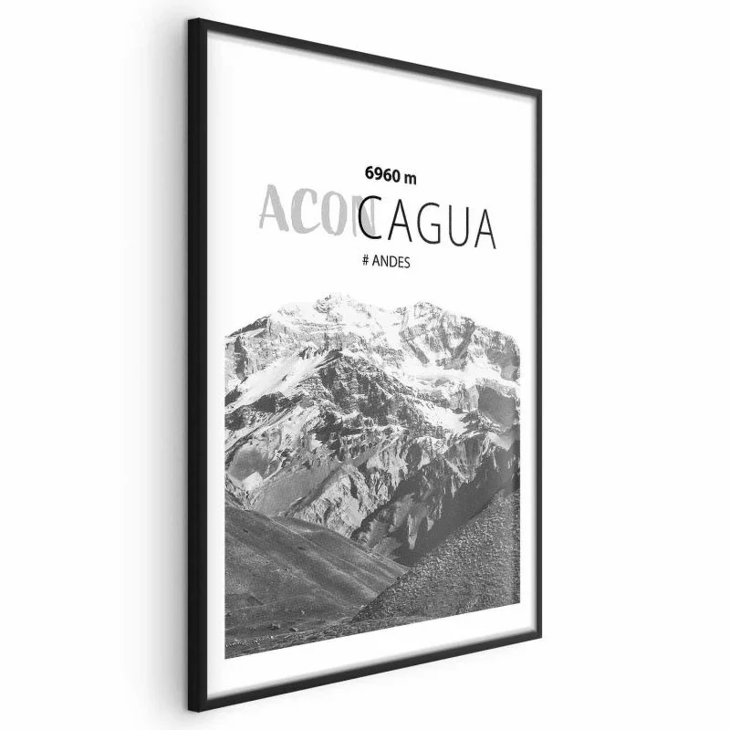 Plakat - Majestatyczny szczyt górski Aconcagua korona gór pejzaż górski - obrazek 1