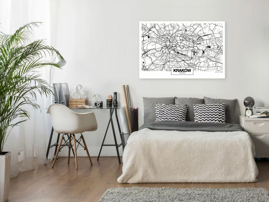 Obraz - Mapa miasta: Kraków (1-częściowy) szeroki - obrazek 1
