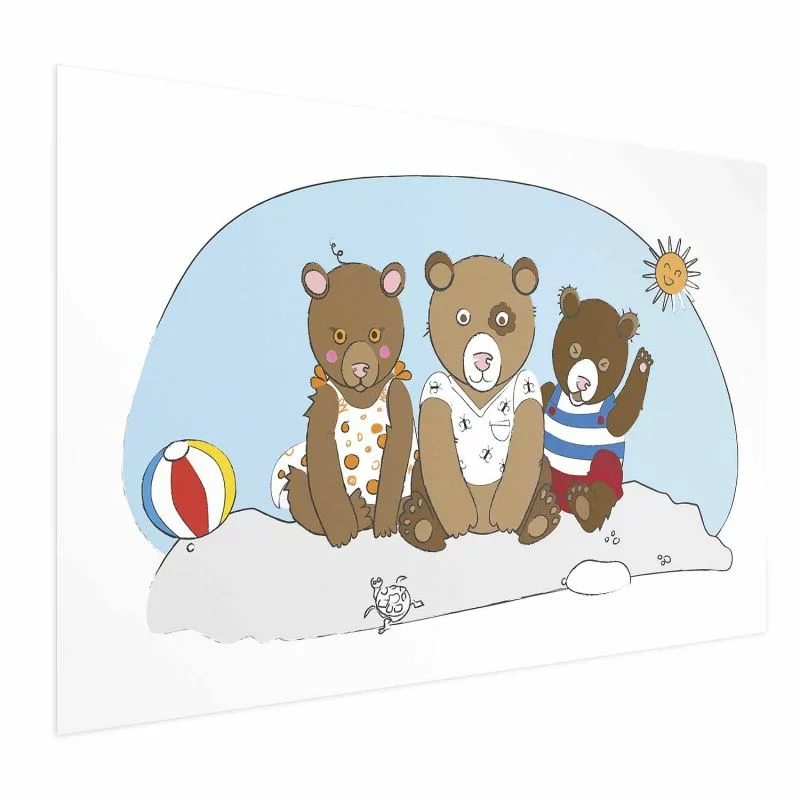 Plakat - Misie na plaży - obrazek 1