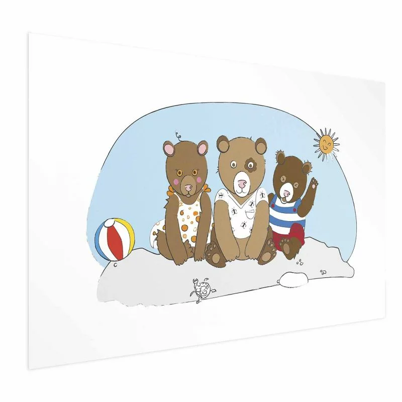 Plakat - Misie na plaży - obrazek 1