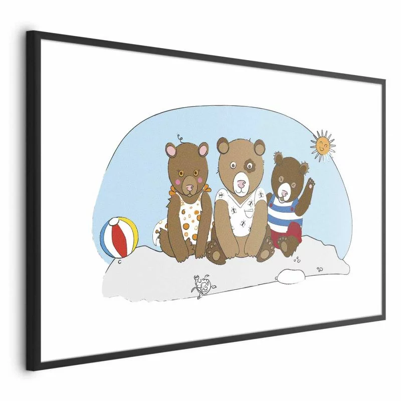 Plakat - Misie na plaży - obrazek 1