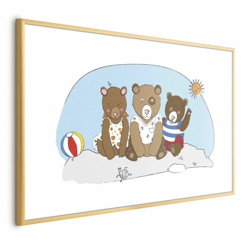 Plakat - Misie na plaży - obrazek 1