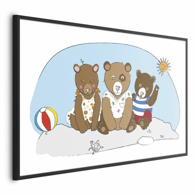 Plakat - Misie na plaży - obrazek 1