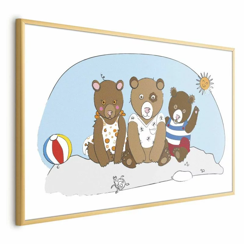 Plakat - Misie na plaży - obrazek 1