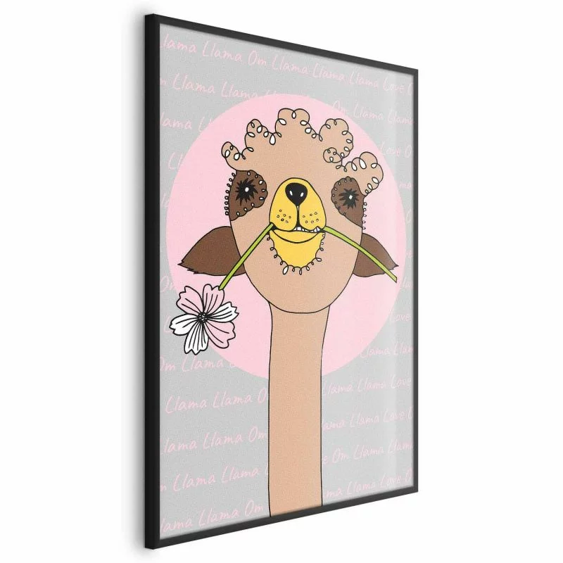 Plakat - Wesoła lama - obrazek 1