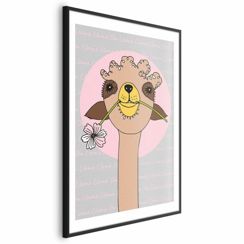 Plakat - Wesoła lama - obrazek 1