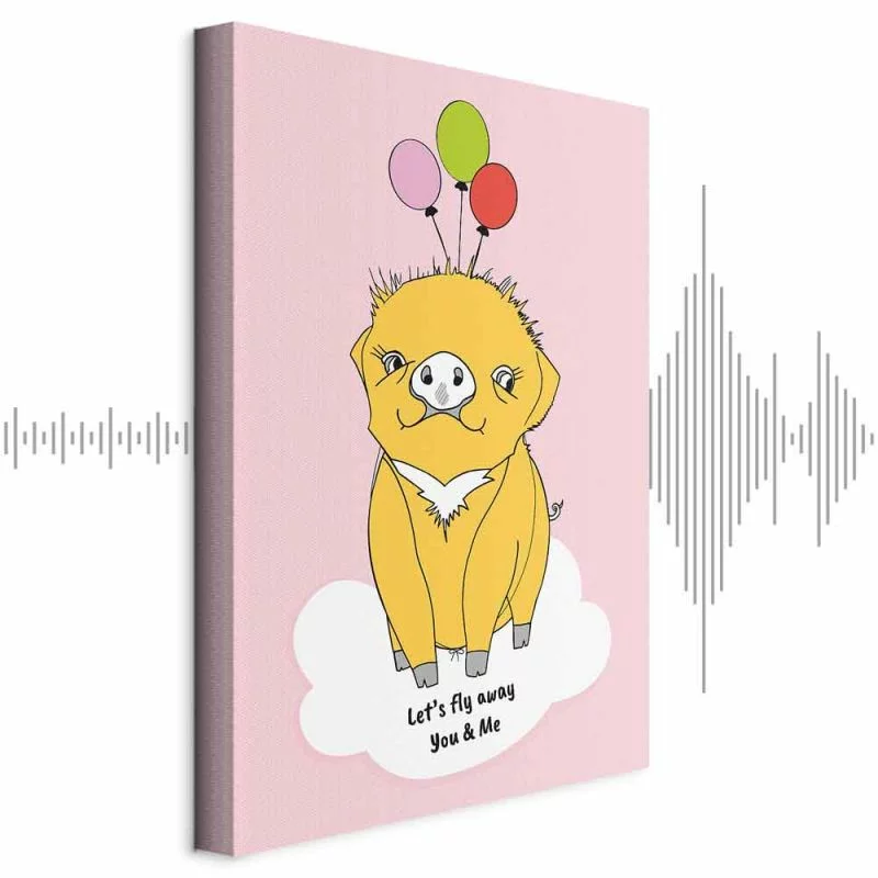 Obraz - Podniebna świnka (1-częściowy) pionowy - obrazek 1