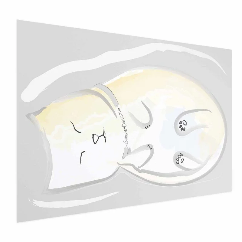 Plakat - Śpiący kotek - obrazek 1
