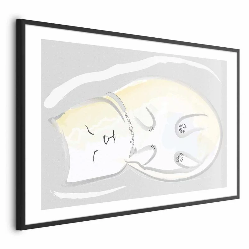 Plakat - Śpiący kotek - obrazek 1