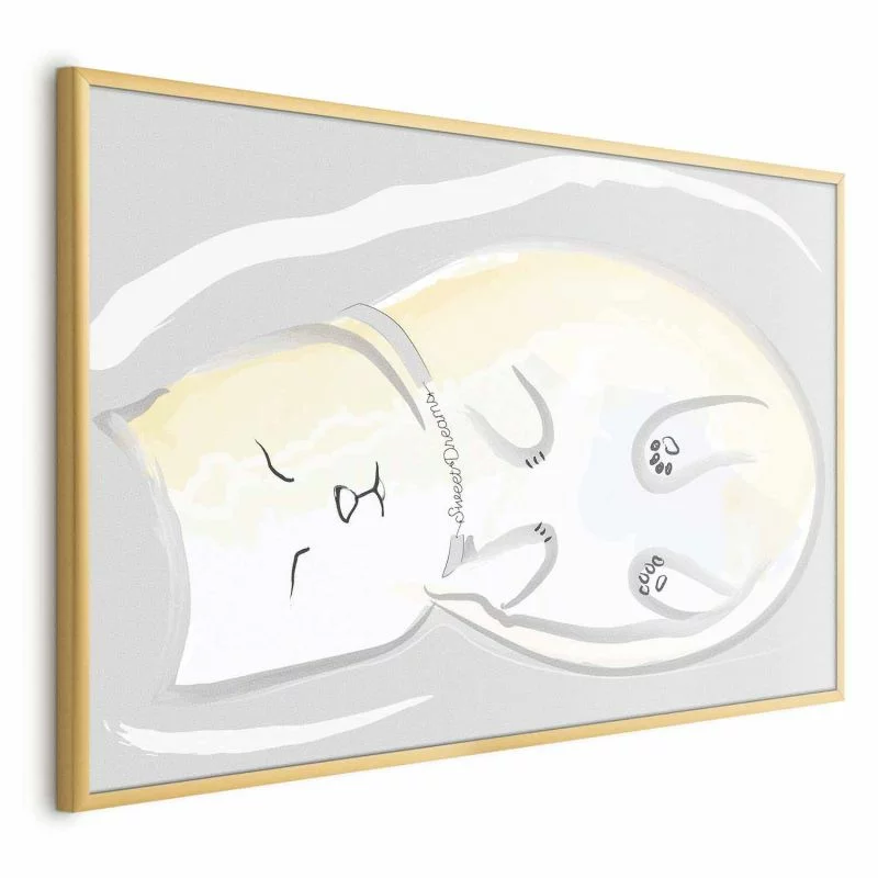 Plakat - Śpiący kotek - obrazek 1