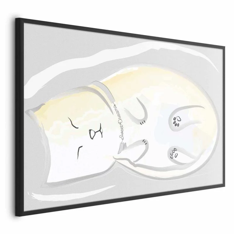 Plakat - Śpiący kotek - obrazek 1
