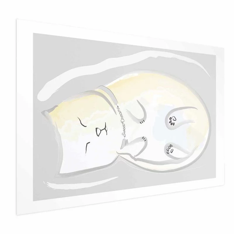 Plakat - Śpiący kotek - obrazek 1