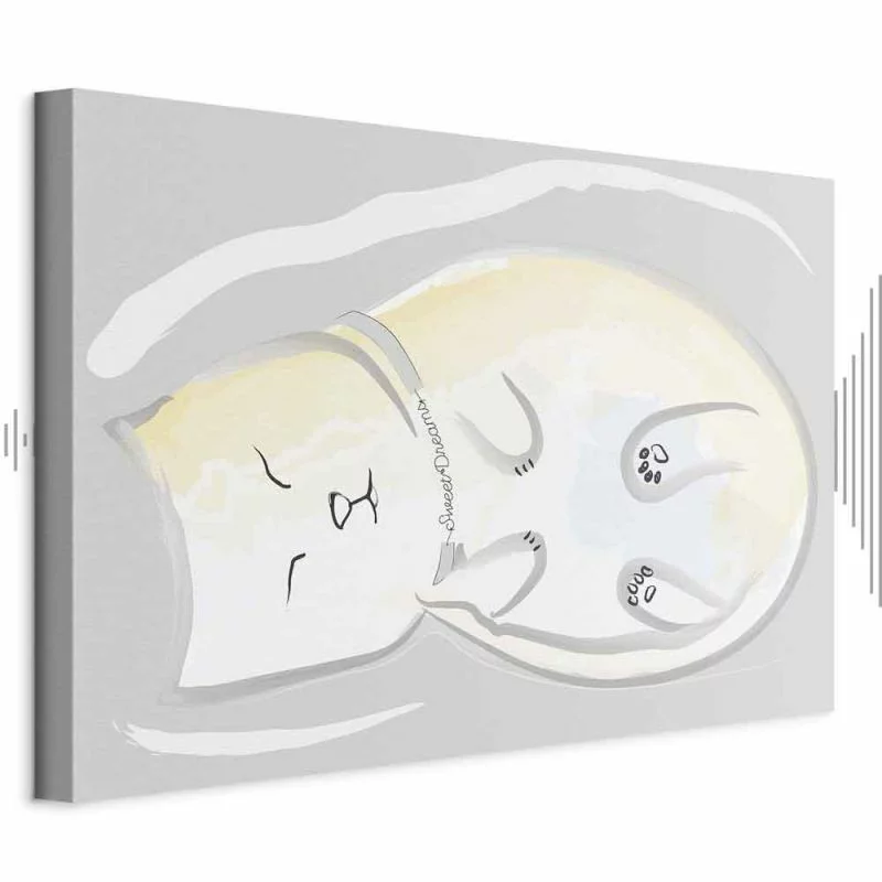 Obraz - Śpiący kotek (1-częściowy) pionowy - obrazek 1