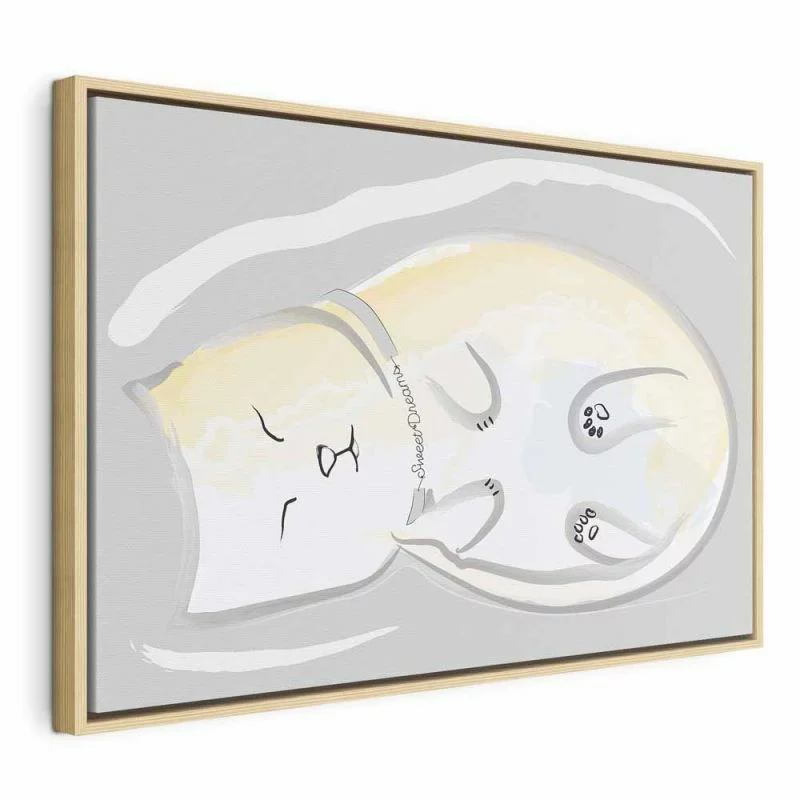 Obraz - Śpiący kotek (1-częściowy) pionowy - obrazek 1