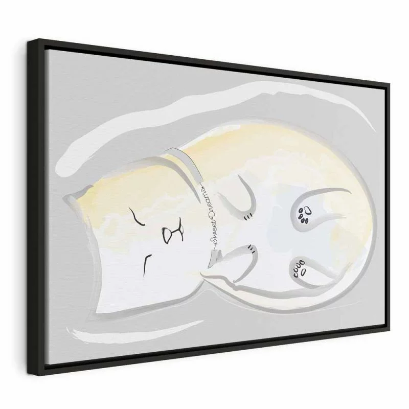 Obraz - Śpiący kotek (1-częściowy) pionowy - obrazek 1