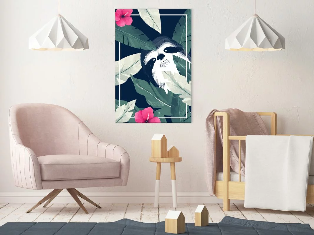 Obraz - Leniwiec w tropikach (1-częściowy) pionowy - obrazek 1