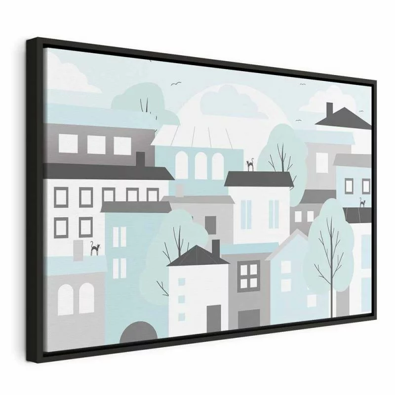 Obraz - Kolorowe miasteczko (1-częściowy) szeroki - obrazek 1