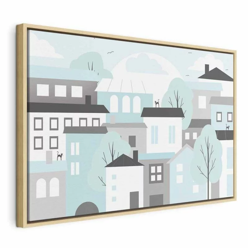 Obraz - Kolorowe miasteczko (1-częściowy) szeroki - obrazek 1