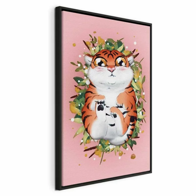 Obraz - Tygrysek na trawie (1-częściowy) pionowy - obrazek 1