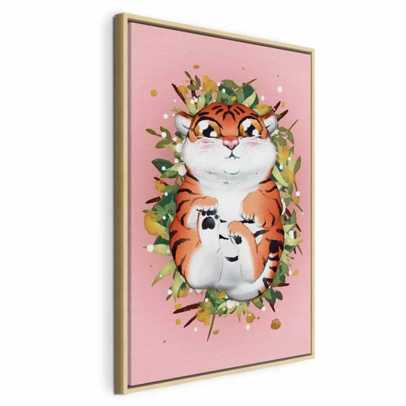 Obraz - Tygrysek na trawie (1-częściowy) pionowy - obrazek 1