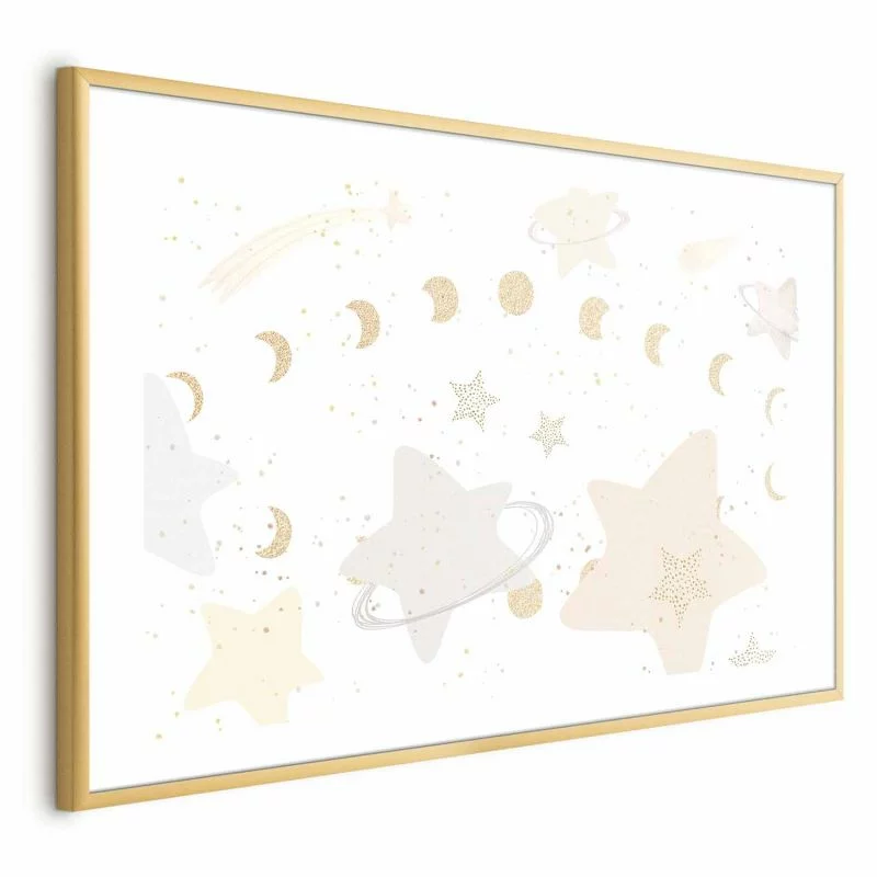 Plakat - Księżyc i gwiazdy - obrazek 1
