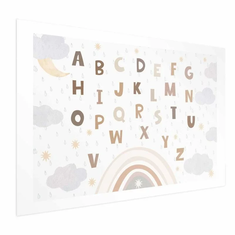 Plakat - Literki w stonowanych barwach - obrazek 1